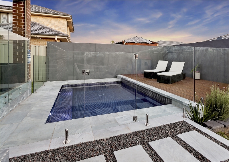 A custom concrete pool  we built for Mario in Wollongong